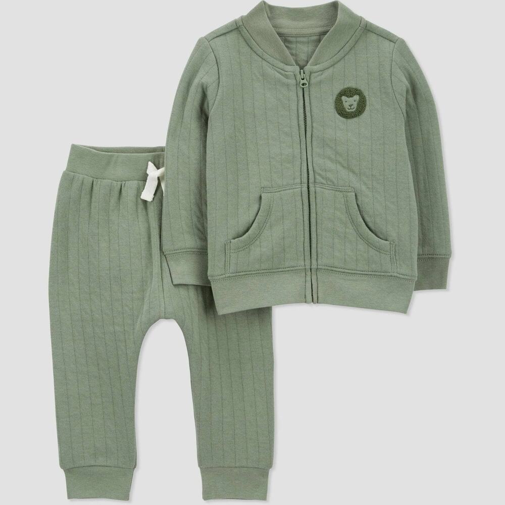 Carter's Green Kids Sweatshirt & Hoodie Set